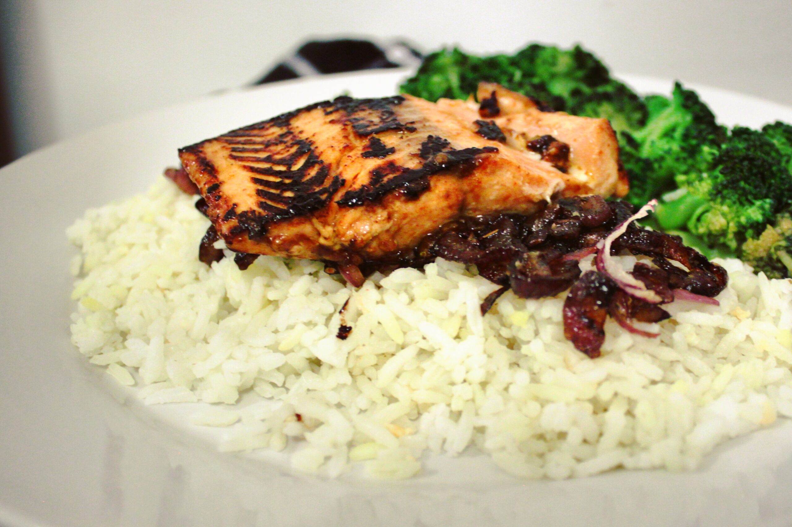 Asian Style Marinated Spicy Pan-Fried Salmon Easy Quick Dinner Recipe