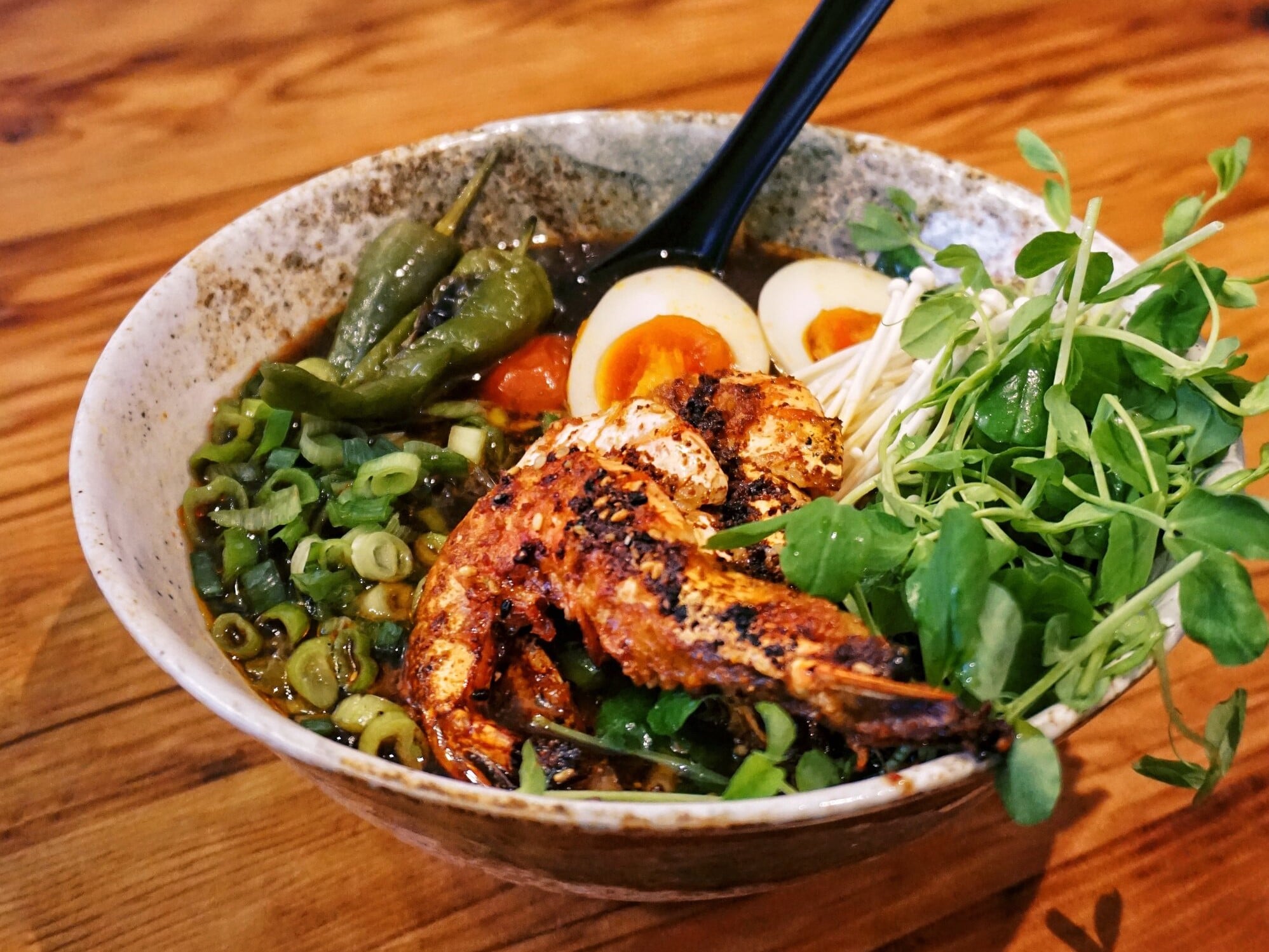 Sinigang Prawn Ramen at Ramoramen