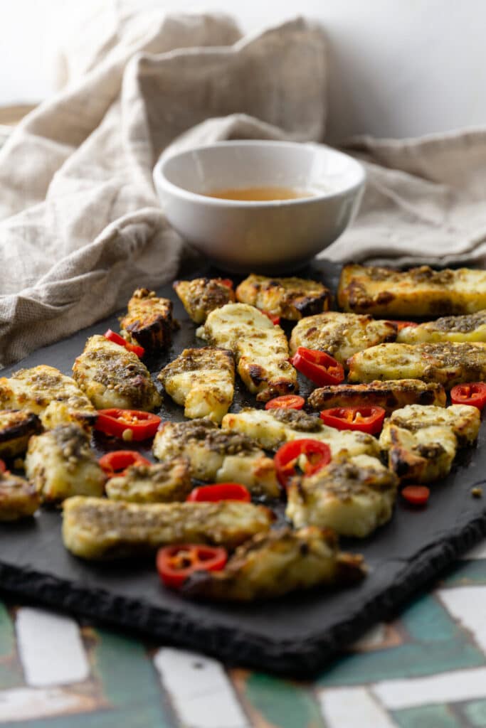 Honey Za'atar Air Fryer Halloumi Recipe ET Food Voyage