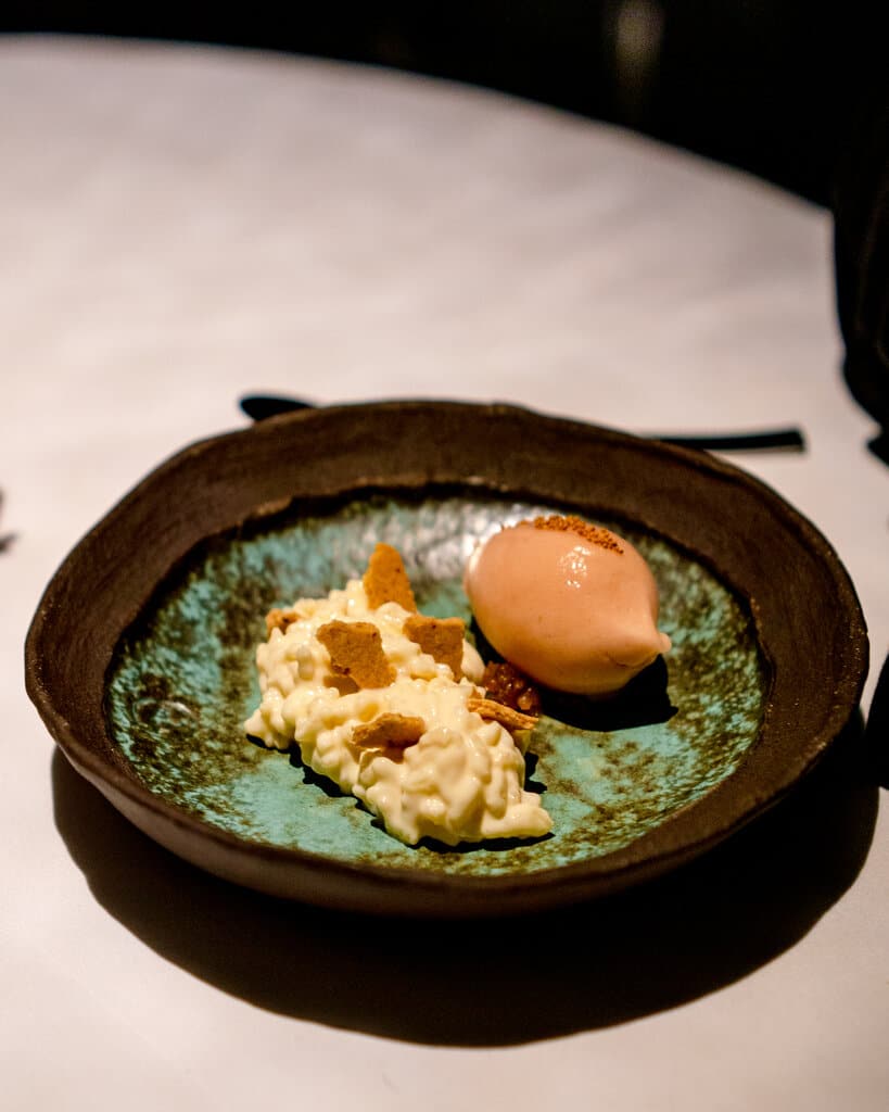 Mikla modern take on sutlac rice pudding with caramel crust