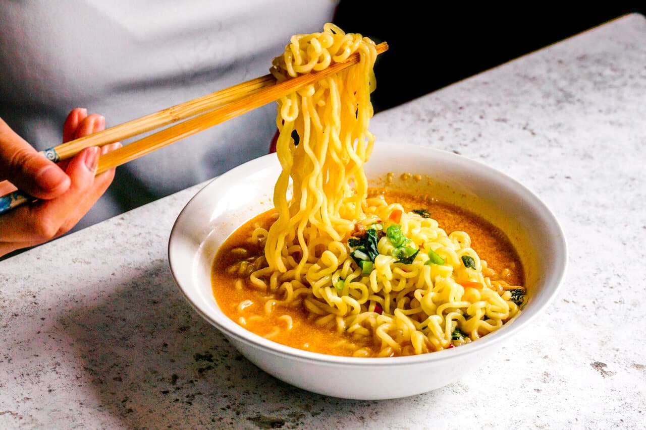 Tantanmen Shin Ramen Peanut Butter Noodles Recipe